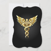 Gold Polygonal Symbol Caduceus (Front)