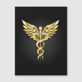Gold Polygonal Symbol Caduceus (Front)