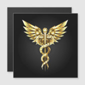 Gold Polygonal Symbol Caduceus (Front/Back)