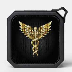 Gold Polygonal Symbol Caduceus Bluetooth Speaker