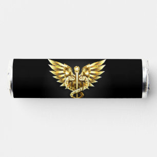 Gold Polygonal Symbol Caduceus Breath Savers® Mints