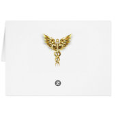 Gold Polygonal Symbol Caduceus Cards (Back Horizontal)