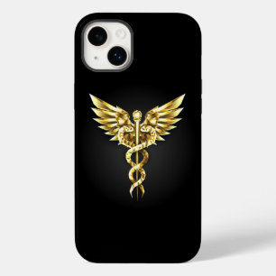Gold Polygonal Symbol Caduceus Case-Mate iPhone 14 Plus Case