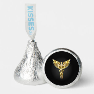 Gold Polygonal Symbol Caduceus Hershey®'s Kisses®