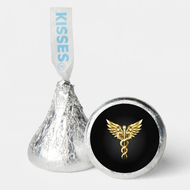 Gold Polygonal Symbol Caduceus Hershey®'s Kisses® (Front)