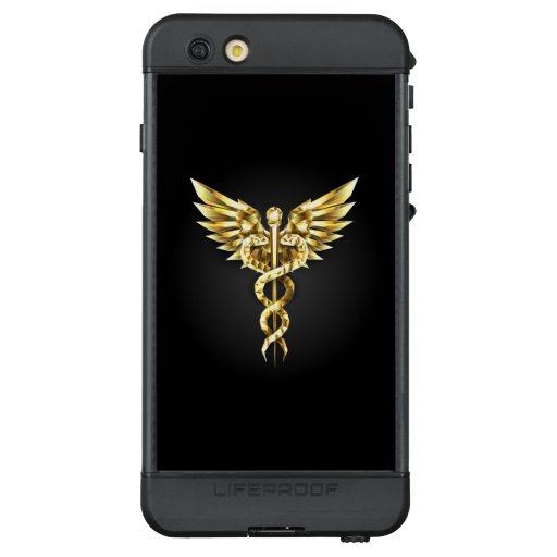 Gold Polygonal Symbol Caduceus LifeProof NÜÜD iPhone 6s Plus Case