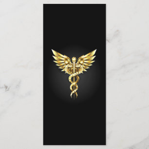 Gold Polygonal Symbol Caduceus Menu