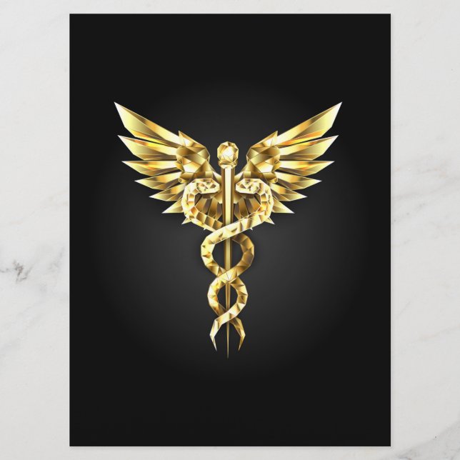 Gold Polygonal Symbol Caduceus Program (Front)
