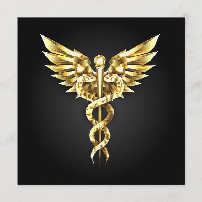 Gold Polygonal Symbol Caduceus Program (Front)