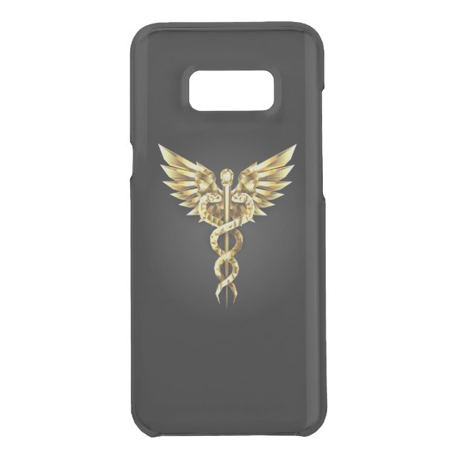 Gold Polygonal Symbol Caduceus Uncommon Samsung Galaxy Case (Back)