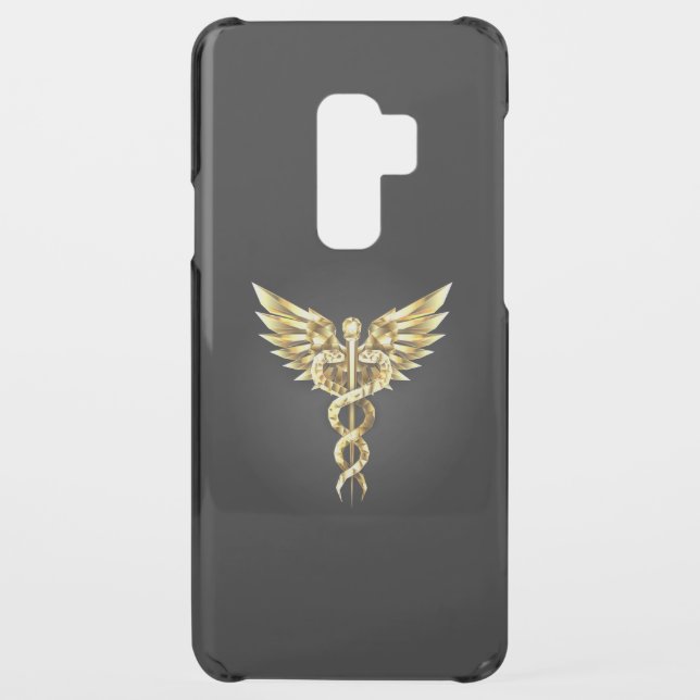 Gold Polygonal Symbol Caduceus Uncommon Samsung Galaxy Case (Back)