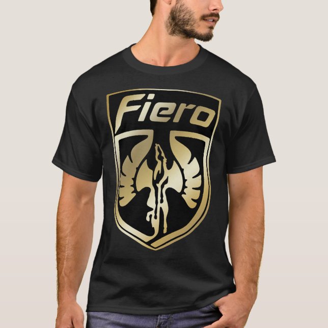 Gold Pontiac Fiero Essential Logo T-Shirt (Front)
