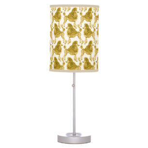 Gold Posh Poodle Table Lamp