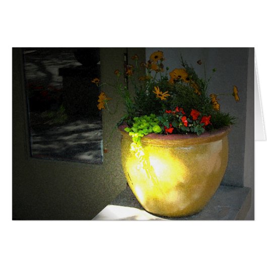 Gold Pot of Flowers (Front Horizontal)