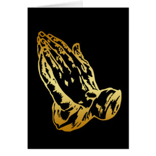 GOLD PRAYING HANDS CARDS