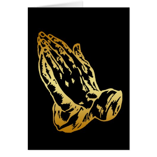 GOLD PRAYING HANDS CARDS (Front)