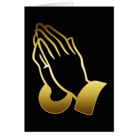GOLD PRAYING HANDS CARDS (Front)