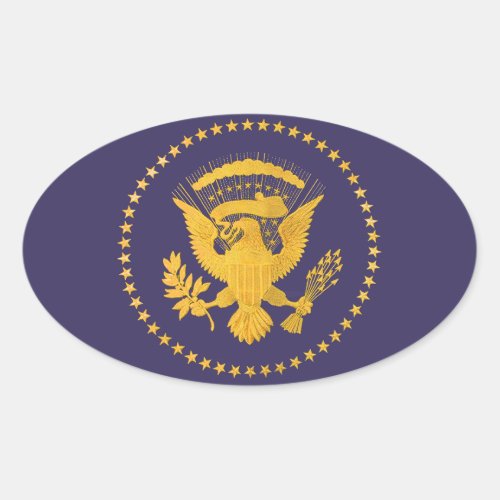 Gold Presidential Seal on Blue Ground