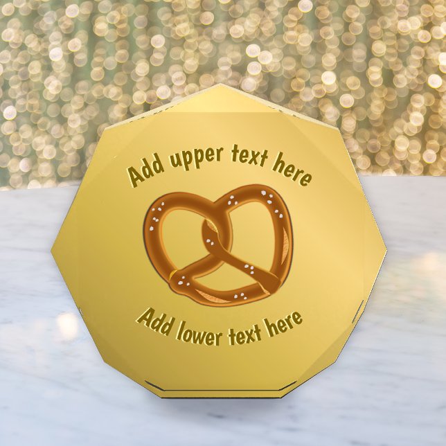 Gold Pretzel - Faux Metal Luxury Look - Any Text  Acrylic Award (Creator Uploaded)