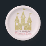 Gold Princess Castle Birthday Party Paper Plates<br><div class="desc">By Redefined Designs</div>