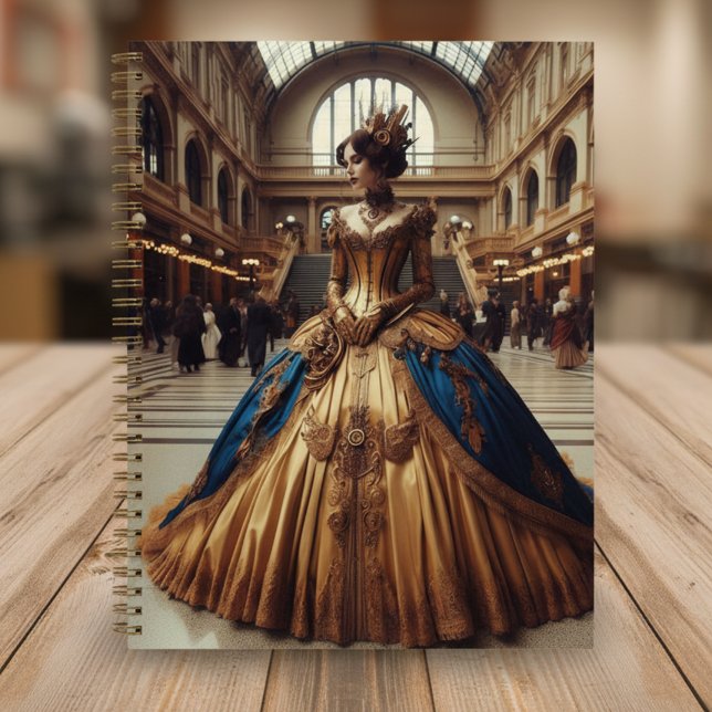Gold Princess Steampunk Victorian Industrial Notebook (Creator Uploaded)