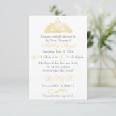 Gold Princess Sweet Sixteen Invitation (Standing Front)