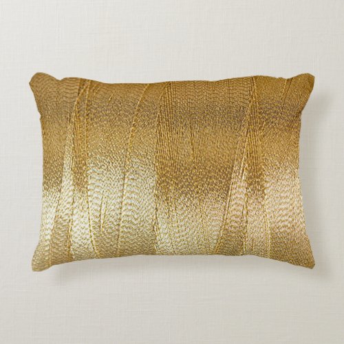 Gold Print Accent Pillow
