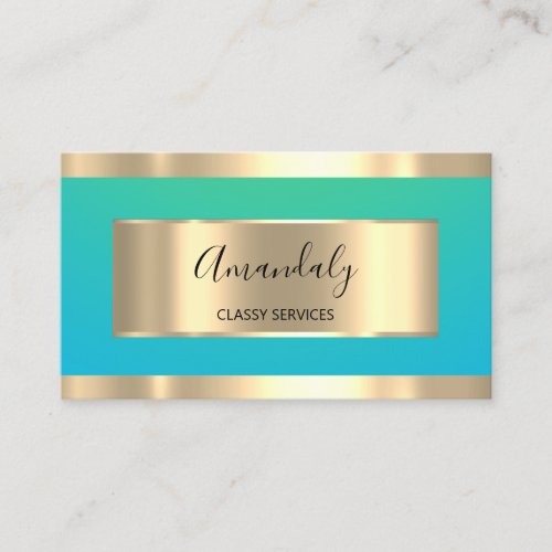 Gold Professional Consulting Dusty Blue Modern Business Card