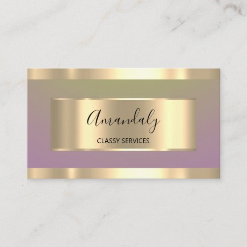 Gold Professional Consulting Dusty Purple Business Card