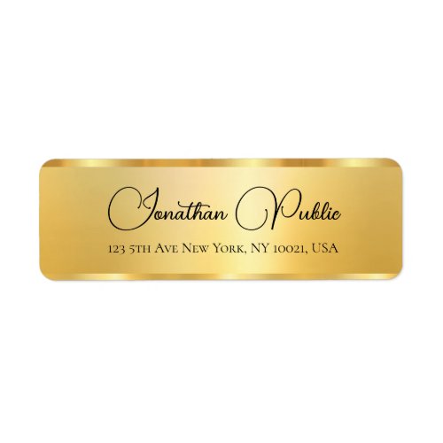 Gold Professional Elegant Template Typography Label