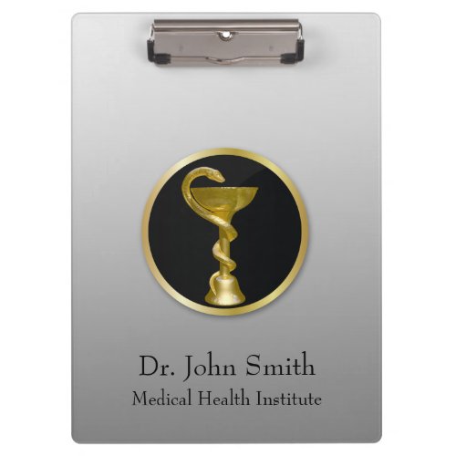 Gold Professional Hygieia Bowl Medical Clipboard