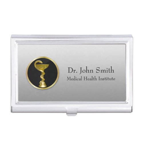 Gold Professional Hygieia Medical Bowl Business Card Case