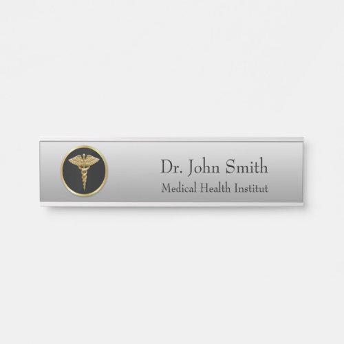Gold Professional Medical Caduceus _ Door Sign