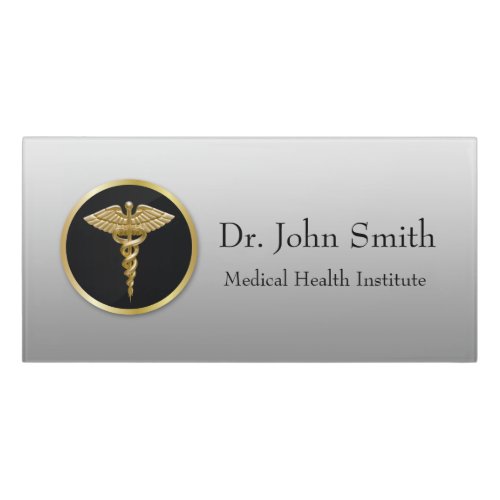 Gold Professional Medical Caduceus _ Room Sign