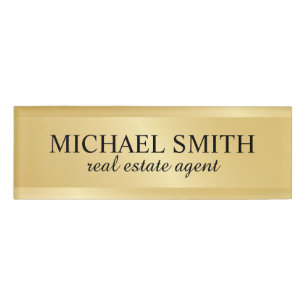 Gold Professional Personalized Name Tag
