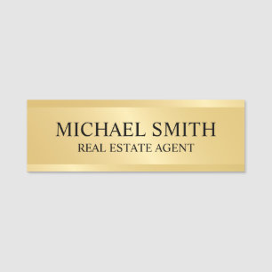 Gold Professional Personalized  Name Tag