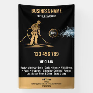 Gold Professional Pressure Washing Power Washing Banner