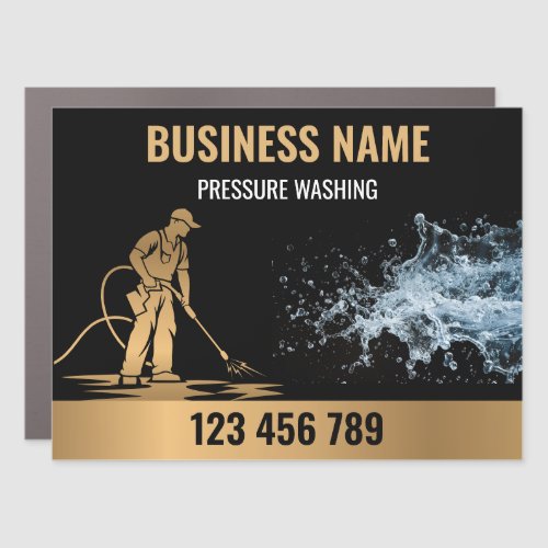 Gold Professional Pressure Washing Power Washing Car Magnet