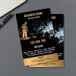 Gold Professional Pressure Washing Power Washing Flyer