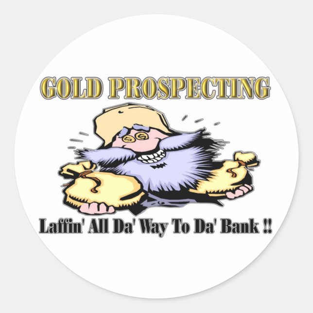Gold Prospecting Classic Round Sticker (Front)