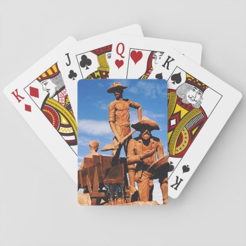 Gold Prospector and Miners Statue Photo Designed Playing Cards