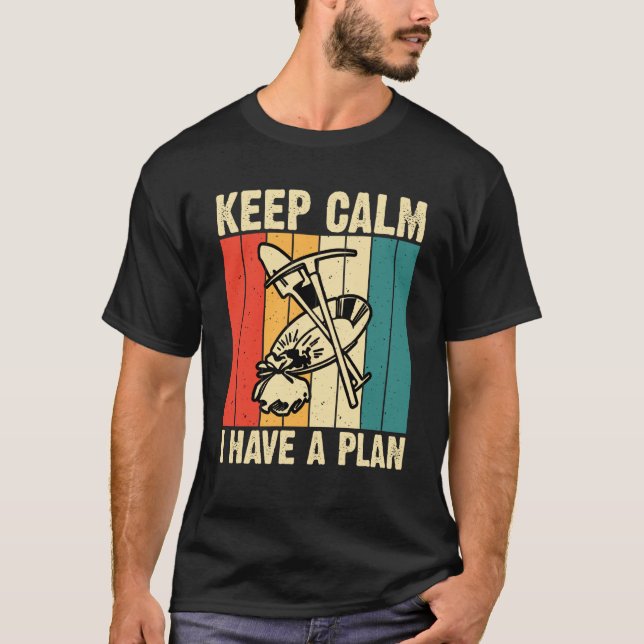 Gold Prospector Gold Miner Digger Treasure Hunting T-Shirt (Front)