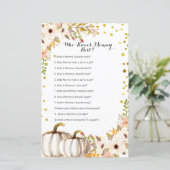 Gold pumpkin Watercolor Who Knows Mommy Best Game (Standing Front)