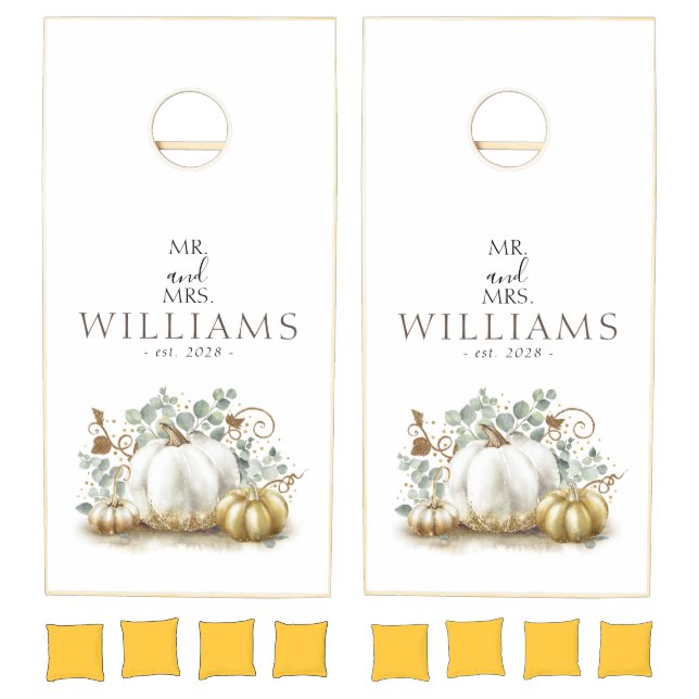 Gold Pumpkins Batch Fall Harvest Cornhole Set (Set)
