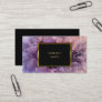 Gold purple amethyst gemstone geode. business card
