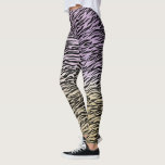 Gold Purple Black Zebra Print Watercolor Ombre Leggings<br><div class="desc">Gold Purple Black Zebra Print Watercolor Ombre</div>