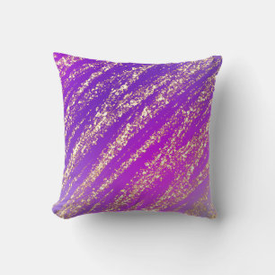 Gold Purple Cute Bright Fun  Throw Pillow