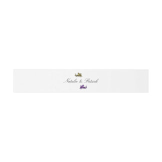 Gold Purple Dragon Wedding Belly Bands Invitation Belly Band