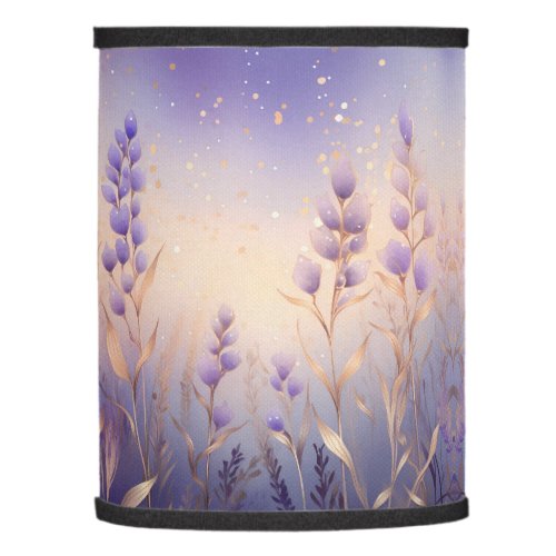 Gold Purple Floral Lamp Shade