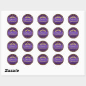 Gold & Purple Gem Tiara Quinceanera Sticker (Sheet)